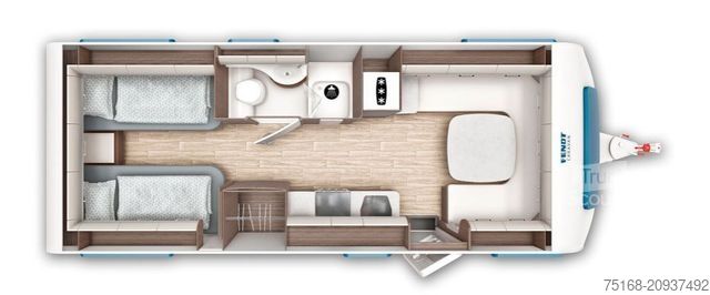 Caravana FENDT Diamant 650 GDW Modell 2025 / 2500 kg / Avila