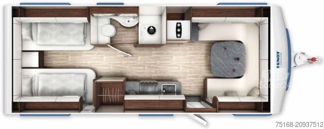 Rulotă FENDT Diamant 650 GD Modell 2026 / 2500 kg / Geneve