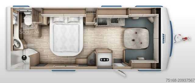 Caravana FENDT Tendenza 650 SFD Modell 2026 / 2500 kg / Cania