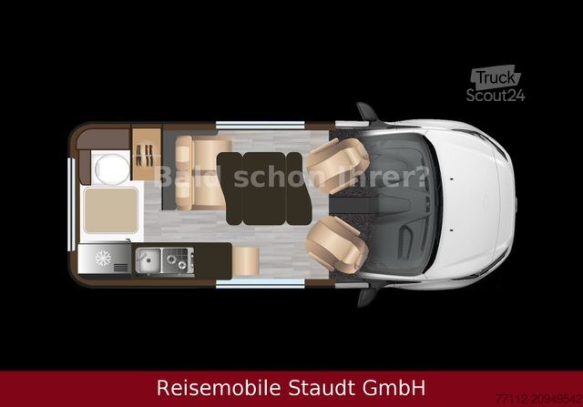 Husvagn/husbil DREAMER CapLand mit WC und Dusche ReisemobilKomfort
