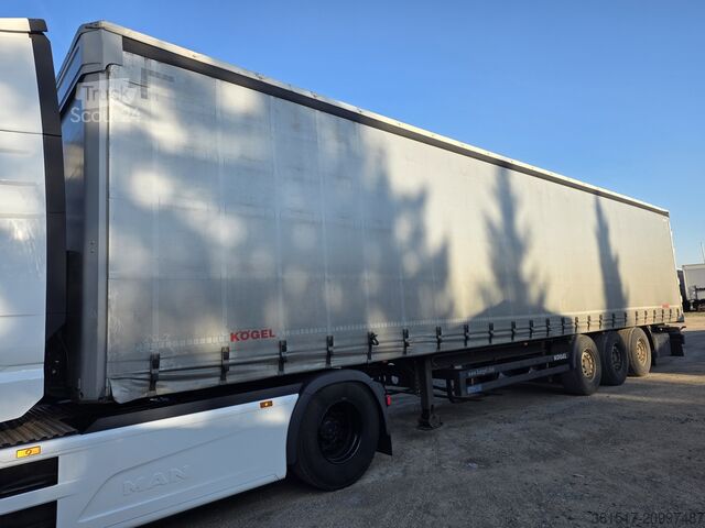 Semi-remorque bâchée Kögel SN24 mit Lenkachse