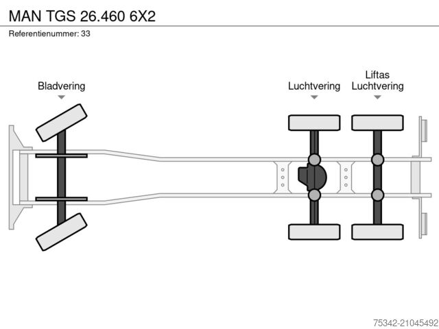 Système de bras à crochet MAN TGS 26.460 6X2