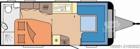 Τροχόσπιτο Hobby Prestige 560 WFU 2000kg Fußbodenerwärmung