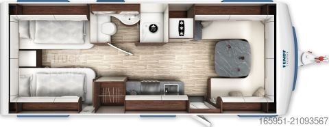 Τροχόσπιτο Fendt Diamant 650 GD Einzelbettauszug 2500kg