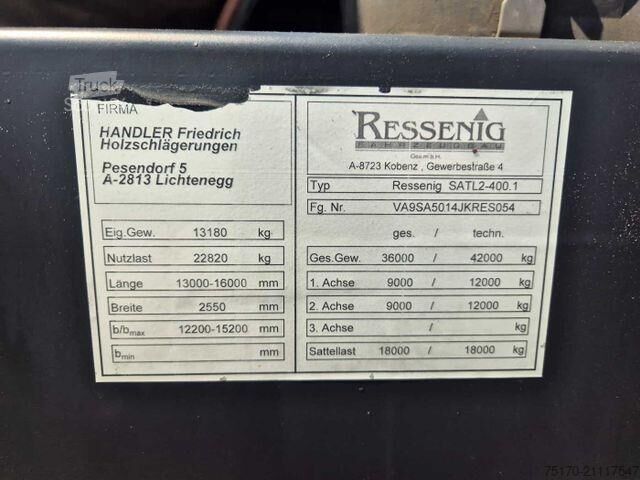 Düşük yükleyici  Ressenig SATL2-400 teleskop.-Maschinentieflader