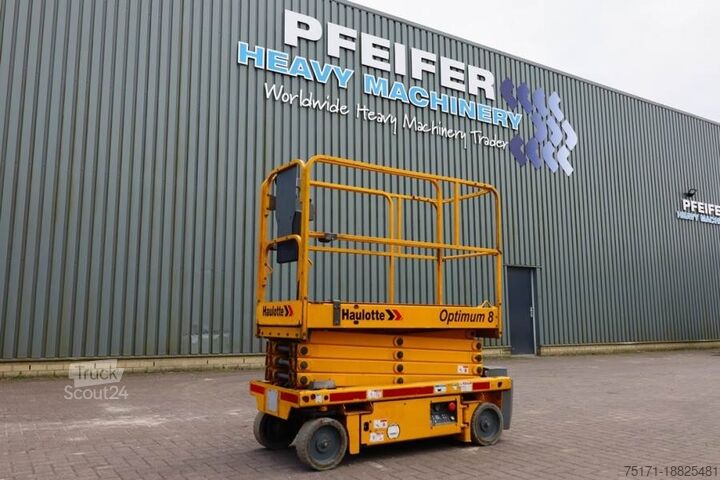 Schaarlift Haulotte Optimum 8AC Electric, 7.77m Working Height, 230kg