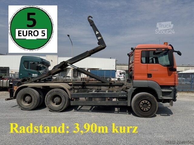 Camião porta-contentores de gancho MAN TGS 26.440 BL 6x4 Haken kurz Schalt 21-5