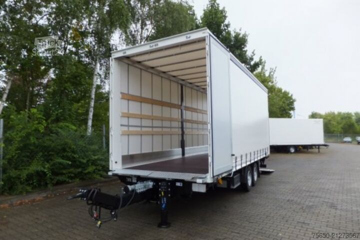 Open trailer with tarp Möslein TPS 11 DL 7,30  neuer Planenanhänger, Ladebordwand + Durchladbar