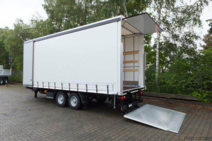 Open trailer with tarp Möslein TPS 11 DL 7,30  neuer Planenanhänger, Ladebordwand + Durchladbar