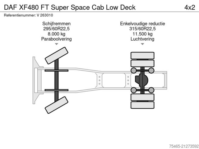 Volume-SZM DAF XF480 FT Super Space Cab Low Deck