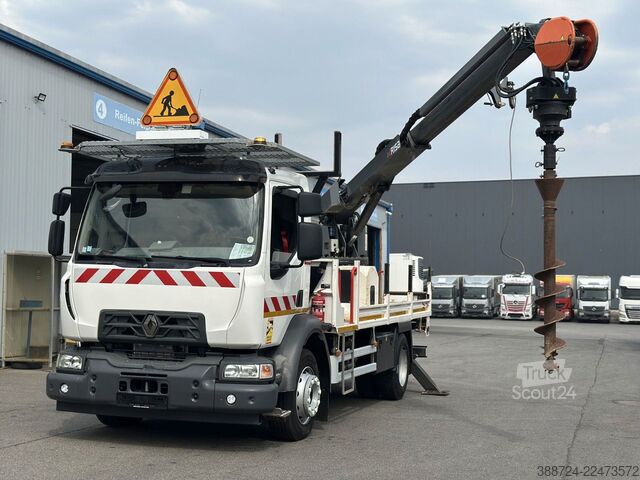 Krautuvas sumontuotas ant sunkvežimio RENAULT D240.13*E6d*Bohrgerät*Klima*Drilling*92.000 km!*