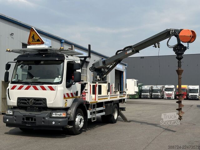 Krautuvas sumontuotas ant sunkvežimio RENAULT D240.13*E6d*Bohrgerät*Klima*Drilling*92.000 km!*