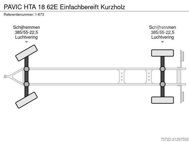 Trasportatore di legname PAVIC HTA 18 62E Einfachbereift Kurzholz