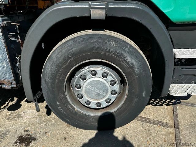 Camion con cassone intercambiabile SCANIA P114-380 6X2 Ampirol + Heila 13000 5T Crane Manu
