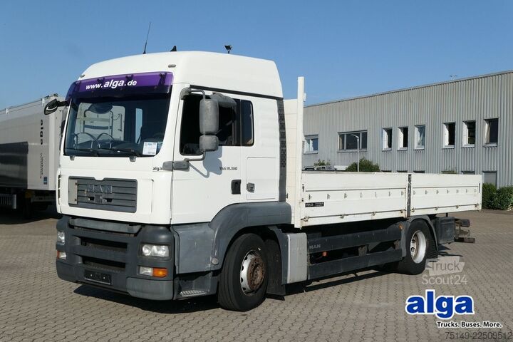Вантажівка з відкритою платформою MAN 18.360 TGA 4x2, AHK, Klima, Voll-Luft, Gerüstbau