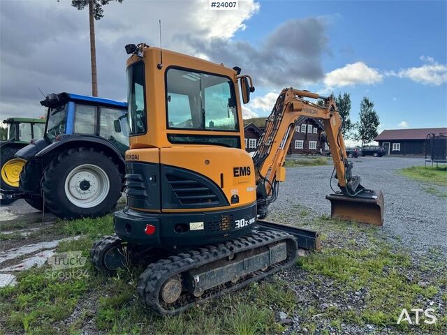 Minibagger Hyundai Robex 30Z Mini excavator - 2 buckets - 230 Hours!