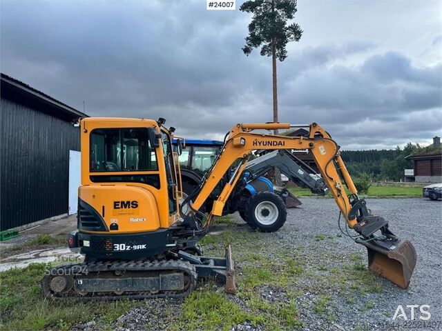 Minibagger Hyundai Robex 30Z Mini excavator - 2 buckets - 230 Hours!