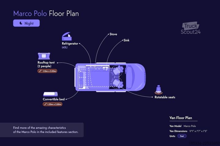 Karavāna/kempers 2022 Mercedes Marco Polo Automatique | Toit relevable