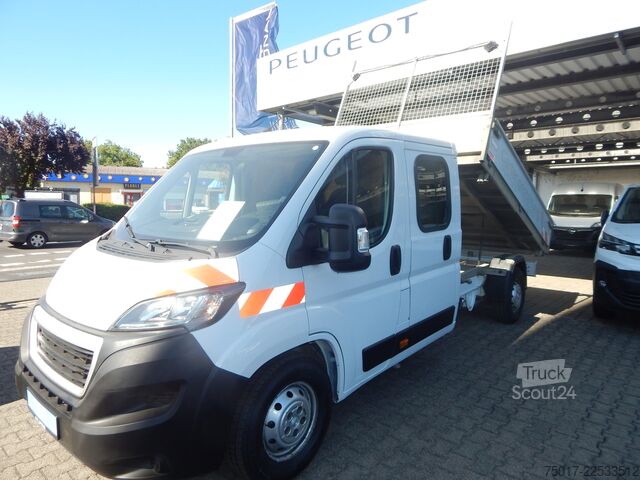 Benne trilatérale, projecteurs supplémentaires, cabine double Peugeot 3-Seiten Kipper  Schutz Boxer Pritsche+Navi+Kamera+AHK 3,5t
