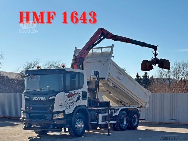 Teherautóra szerelt daru SCANIA G 410 Kipper 4,90m * HMF 1643 + FUNK *6x4