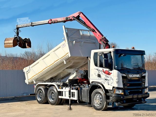 Teherautóra szerelt daru SCANIA G 410 Kipper 4,90m * HMF 1643 + FUNK *6x4