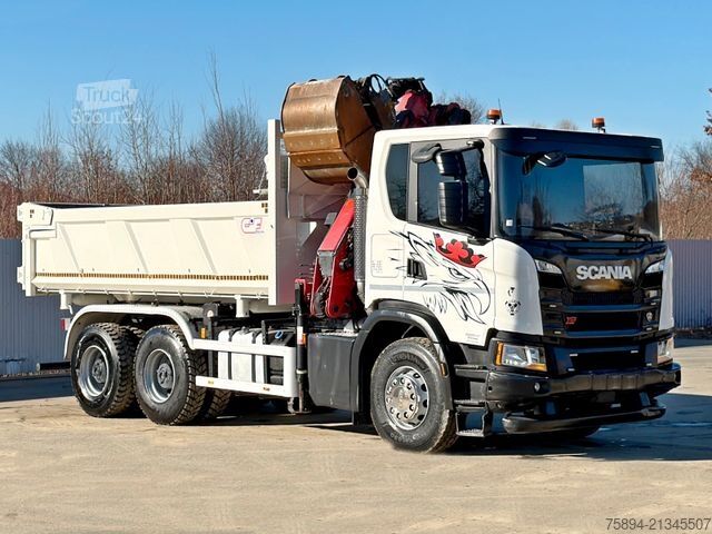 Teherautóra szerelt daru SCANIA G 410 Kipper 4,90m * HMF 1643 + FUNK *6x4