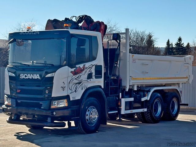 Teherautóra szerelt daru SCANIA G 410 Kipper 4,90m * HMF 1643 + FUNK *6x4