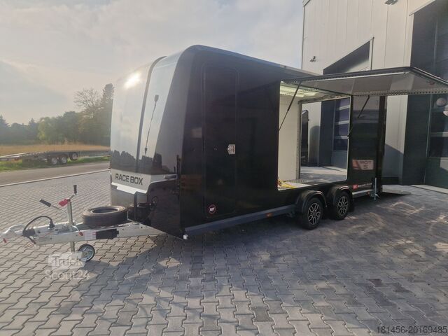 Remolque transportador de automóviles Brian James Trailers Race Box 610 Flügeltüren für Flügeltürer