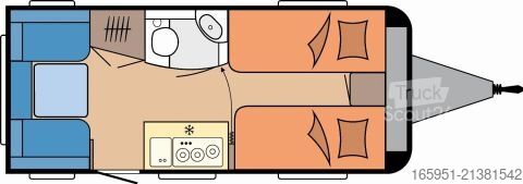 Lakókocsi Hobby OnTour 460 DL Mod.2026 1500kg Bugfenster