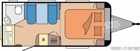 Wohnwagen Hobby De Luxe 460 SFf Mod.2026 1500kg 14L Boiler