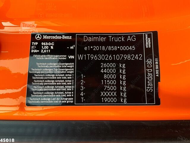 Haakarmsysteem Mercedes-Benz Actros 2543 HMF 23 Tonmeter laadkraan