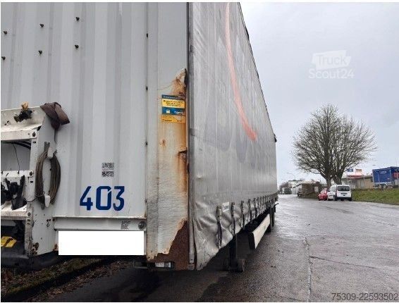 Open oplegger met zeil KRONE SZ Mega mit 435/50R19,5 Bereifung - Edscha - SAF