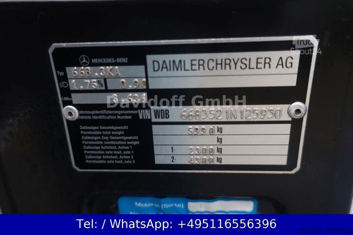 Фургон з високим дахом MERCEDES-BENZ Nr.A40 Vario 616D 1. Hand / Werkstatt / SHZ /AHK