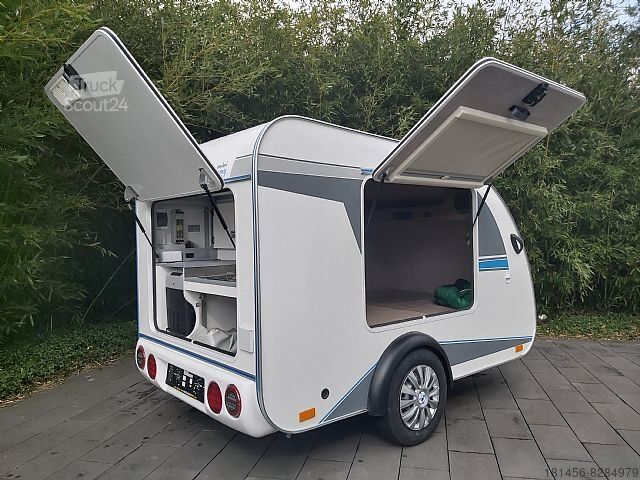 ▷ trailershop Mini Caravan Camper Schlafwagen mit Küche gebraucht