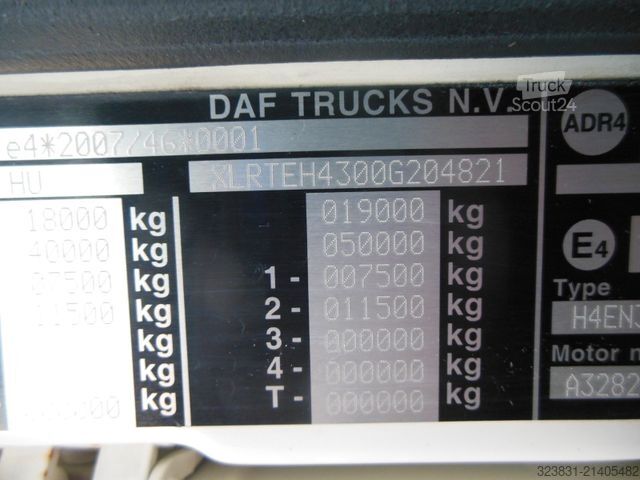 Lielapjoma vilcējs DAF XF 106.480, LOWDECK, STANDKLIMA, NEUE TACHO GEN2