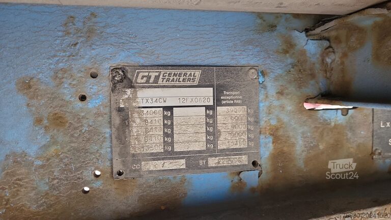 Drsne ponjave GENERAL TRAILERS TF34CZ1LL1NA (DISK BRAKES /  DISQUE / SMB axles)