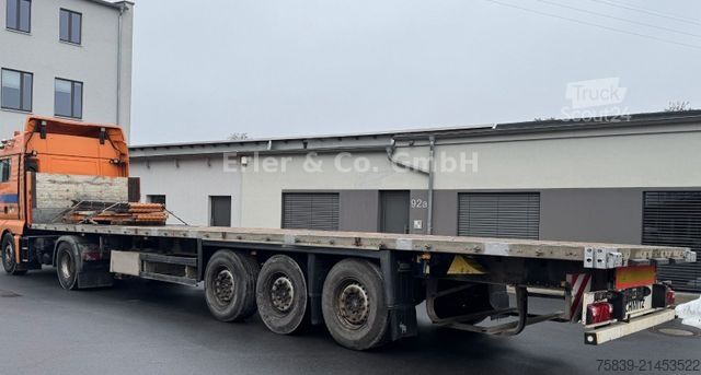 Working platform semitrailer SCHMITZ CARGOBULL Rahmen verzinkt, Bordwände, I.+III. Achse Lift