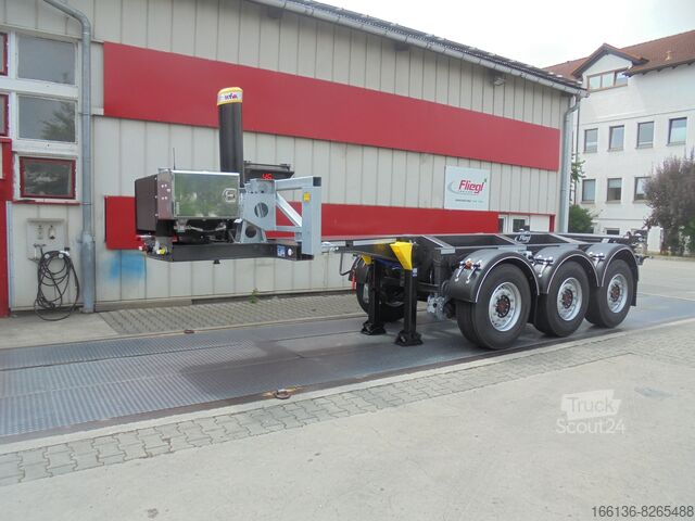 Containerchassis semitrailer Fliegl SDS 380 Kippchassis für 1x 20