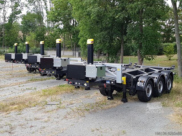 Containerchassis semitrailer Fliegl SDS 380 Kippchassis für 1x 20