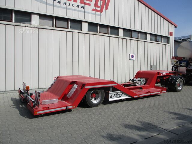 Remorque surbaisser Fliegl 2-Achs Tieflade Anhänger ZTS 200 Spezial