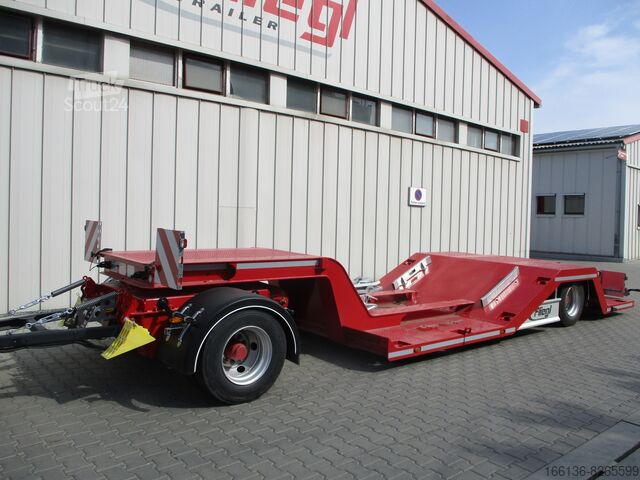 Remorque surbaisser Fliegl 2-Achs Tieflade Anhänger ZTS 200 Spezial