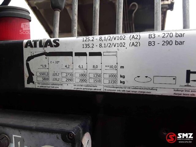 Tippbil med kran Mercedes Actros 2641 Atlas 135.2A2