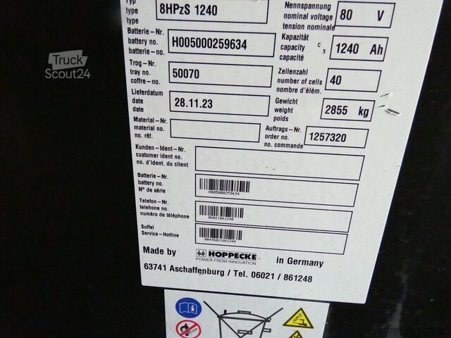 Chariot élévateur frontal Linde E80-900