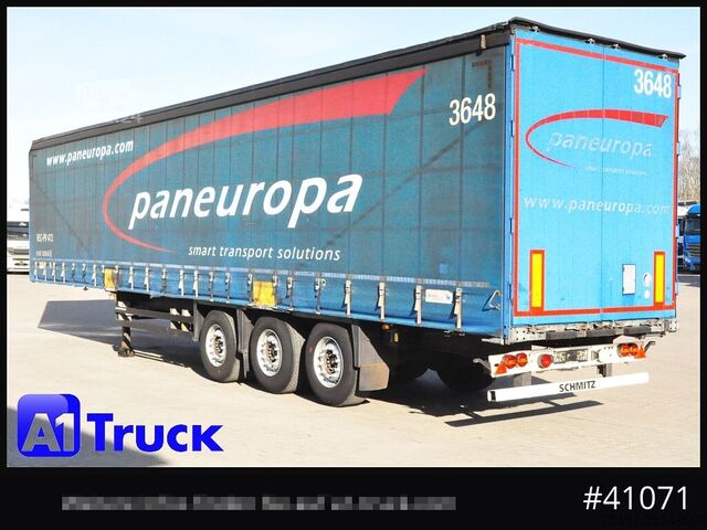 Open semitrailer with tarp SCHMITZ SD Tautliner, Code XL, Bahn, verzinkt