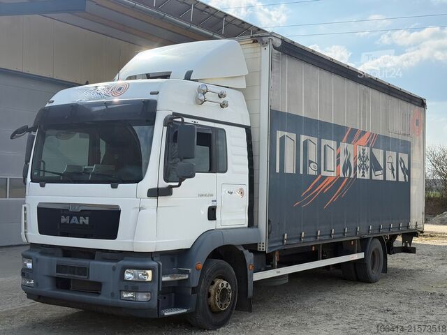 Skrzynia z plandeką i windą załadowczą MAN TGM 12.290