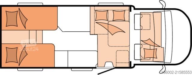 Halvintegrert bobil HOBBY ONTOUR T 710 GE 8-Gang Automatik 3.650 kg z.GG