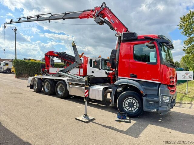 Sistema de braço de gancho Mercedes-Benz AROCS 3643 8x4 HOOKLIFT + 21m! CRANE FASSI F305...