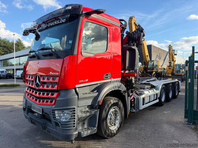 Sistema de braço de gancho Mercedes-Benz AROCS 3643 8x4 HOOKLIFT + 21m! CRANE FASSI F305...