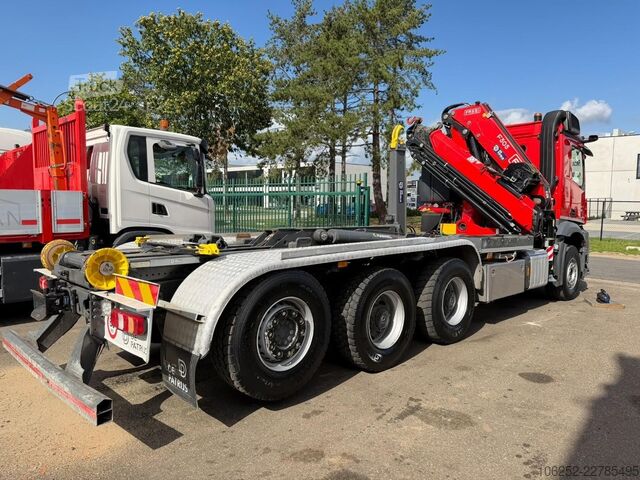 Sistema de braço de gancho Mercedes-Benz AROCS 3643 8x4 HOOKLIFT + 21m! CRANE FASSI F305...