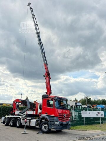 Sistema de braço de gancho Mercedes-Benz AROCS 3643 8x4 HOOKLIFT + 21m! CRANE FASSI F305...